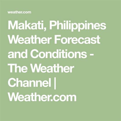 bbc weather makati|Makati, Philippines Weather Forecast and Conditions .